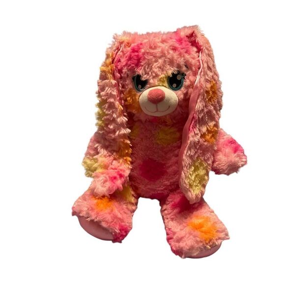Build-A-Bear Workshop Kids Pink Polka Dots Bunny Rabbit Stuffed Animal Plush Toy - Picture 2 of 12